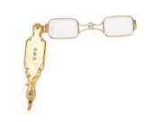 14K GOLD AND DIAMOND LORGNETTE