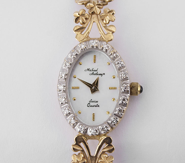 14K GOLD AND DIAMOND MICHAEL
