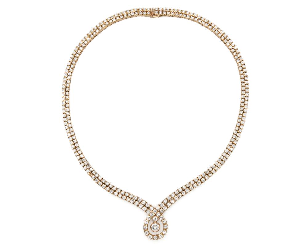 14K GOLD AND DIAMOND NECKLACE14K