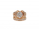 14K GOLD AND DIAMOND RING14K G