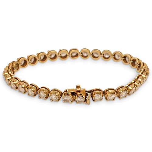 14K GOLD AND DIAMOND TENNIS