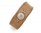 14K GOLD AND DIAMOND WRISTWATC