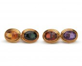 14K GOLD AND GEMSET CUFFLINKS1