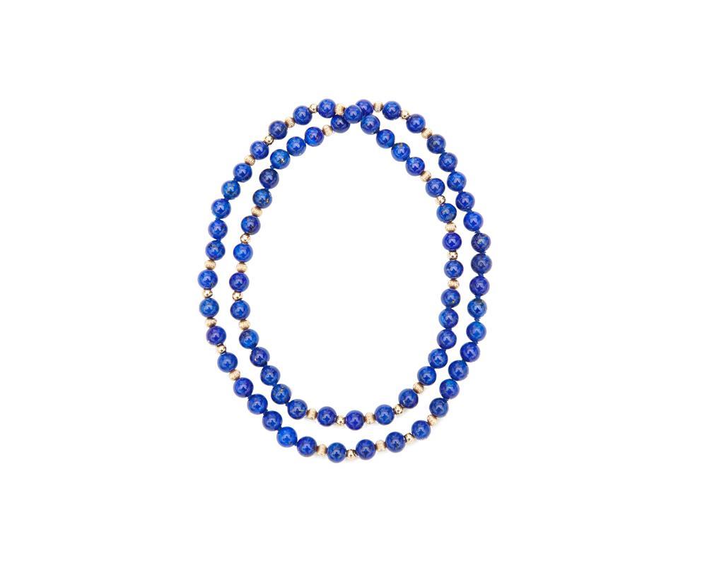 14K GOLD AND LAPIS NECKLACE14K Gold