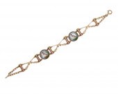 14K GOLD AND REVERSE PAINTED C