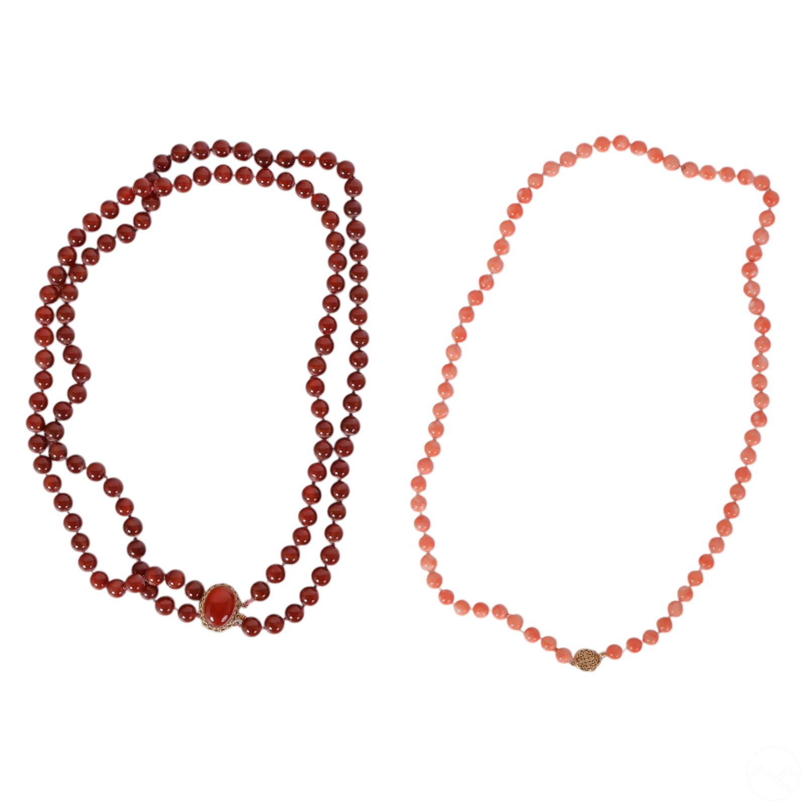 14K GOLD ANGEL SKIN CORAL CARNELIAN