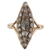 14K GOLD ANTIQUE GEORGIAN ROSE