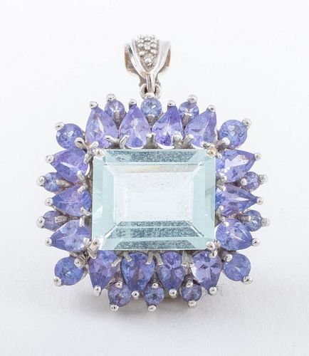 14K GOLD AQUAMARINE, TANZANITE