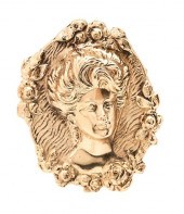 14K GOLD ART NOUVEAU FEMALE BU