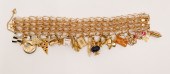 14K Gold Bracelet with Charms.