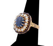 14K GOLD BURMA SAPPHIRE DIAMON