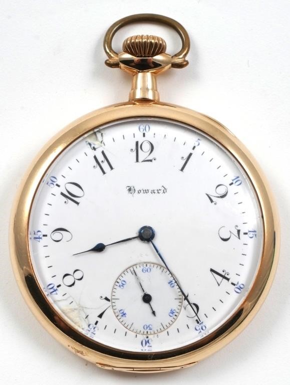 14K GOLD CASE E. HOWARD KEYSTONE