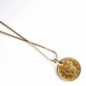 14K GOLD COIN PENDANTGold coin