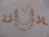14k Gold & Coral Necklaceby Wi