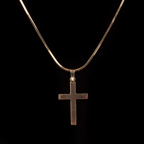 14K GOLD CROSS NECKLACE,