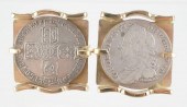 14K GOLD CUFFLINKS, GEORGE II