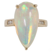 14K GOLD DESIGNER TEARDROP OPA