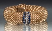 14K gold diamond and sapphire