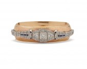 14K GOLD, DIAMOND, AND SAPPHIR