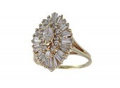 14K GOLD DIAMOND BALLERINA RIN