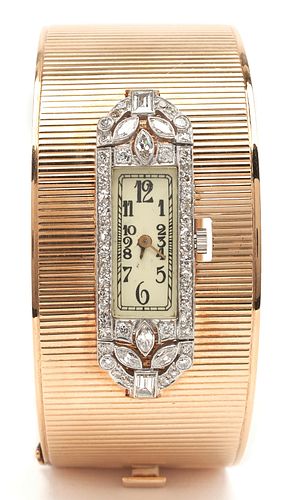 14K GOLD & DIAMOND BANGLE