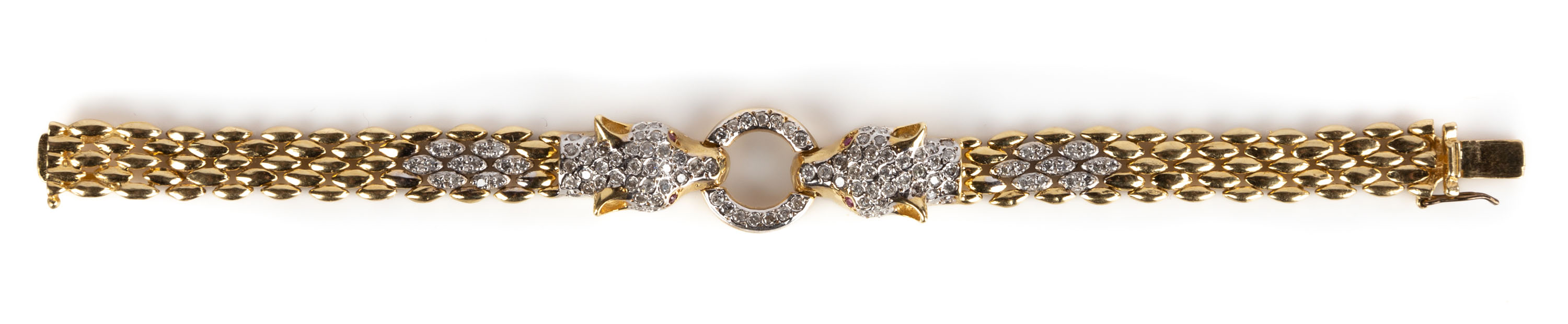 14K GOLD & DIAMOND BRACELET WITH