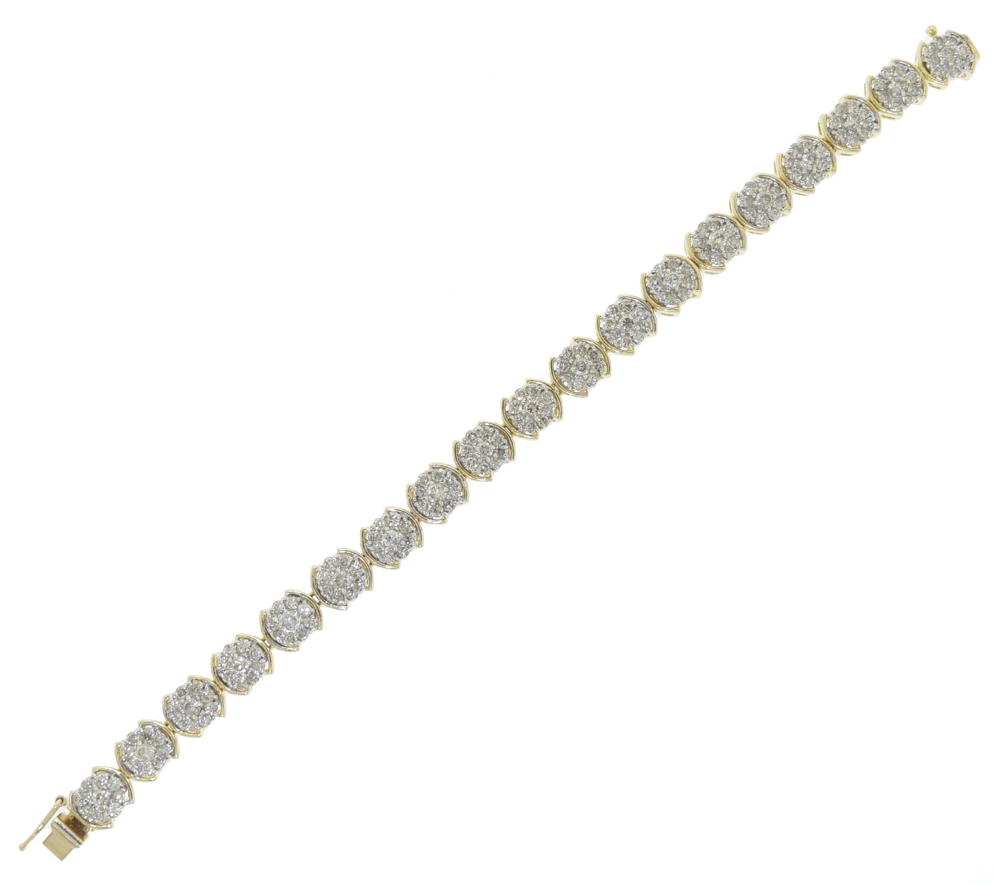 14K GOLD DIAMOND BRACELET.