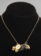 14K GOLD DIAMOND & COLORED STO