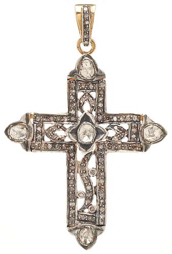 14K GOLD & DIAMOND CROSS