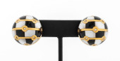 14K GOLD DIAMOND MOTHER-OF-PEA