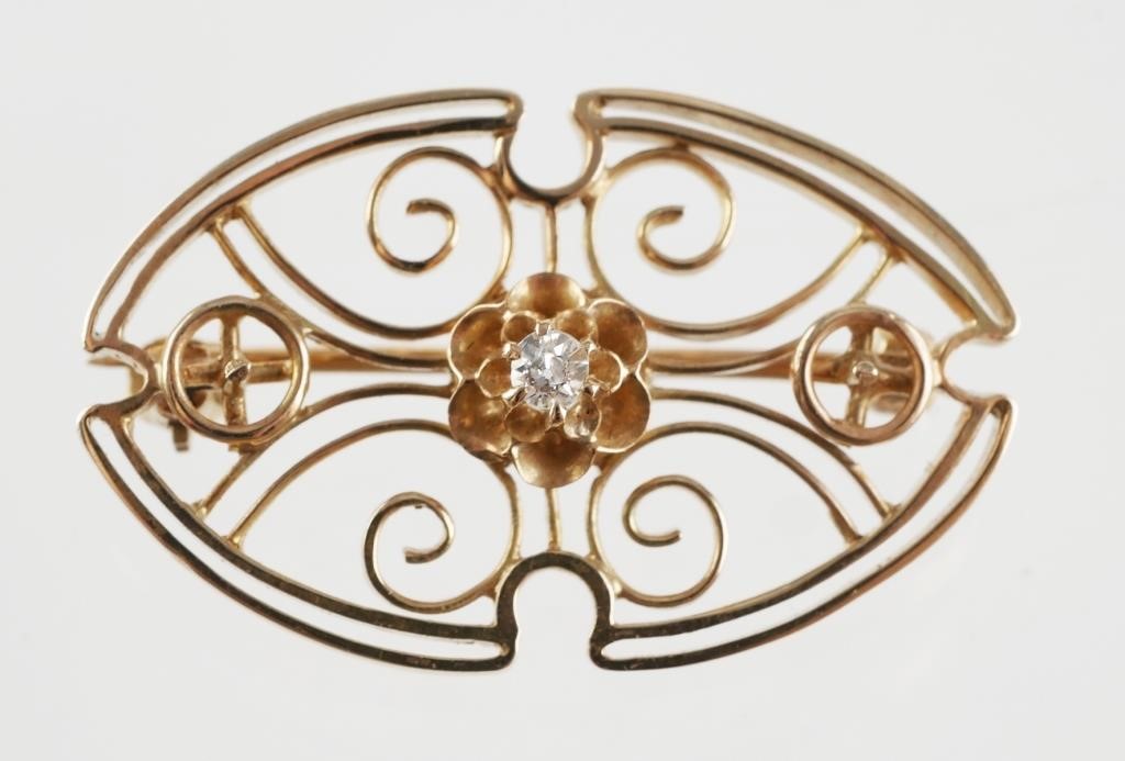 14K GOLD DIAMOND OPENWORK