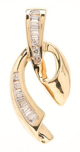 14K GOLD & DIAMOND RIBBON
