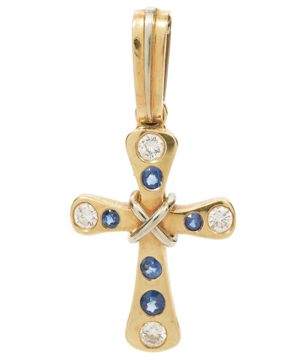 14K GOLD, DIAMOND & SAPPHIRE CUSTOM