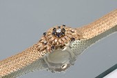 14K GOLD DIAMOND & SAPPHIRE GE