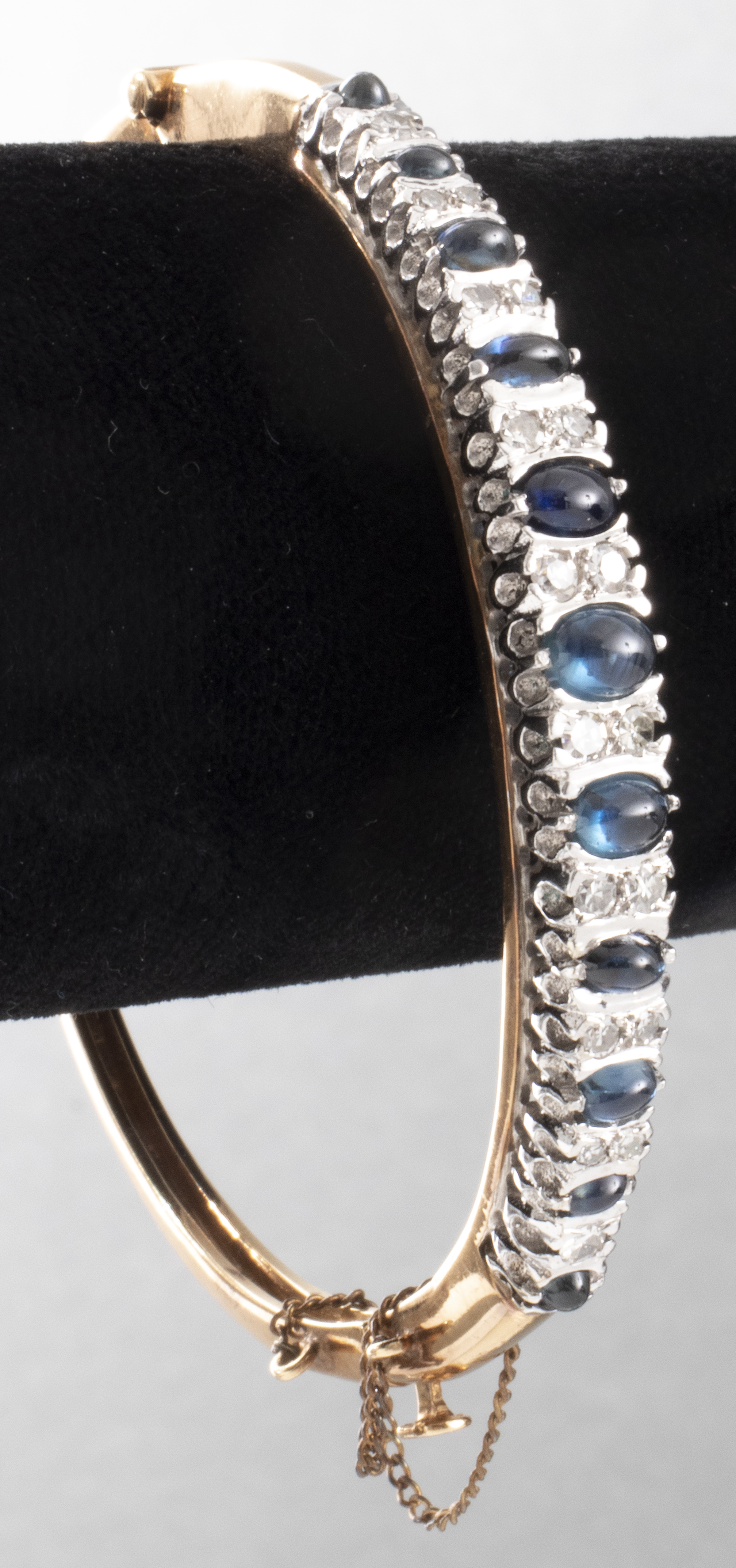 14K GOLD DIAMOND & SAPPHIRE