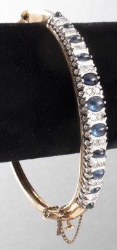 14K GOLD DIAMOND & SAPPHIRE BA