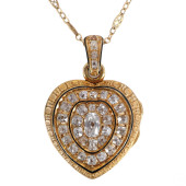 14K GOLD DIAMOND VICTORIAN HEA