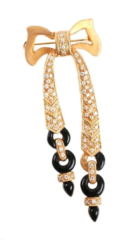 14K GOLD DIAMONDS RIBBON