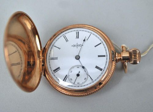 14K GOLD ELGIN HUNTER CASE POCKET