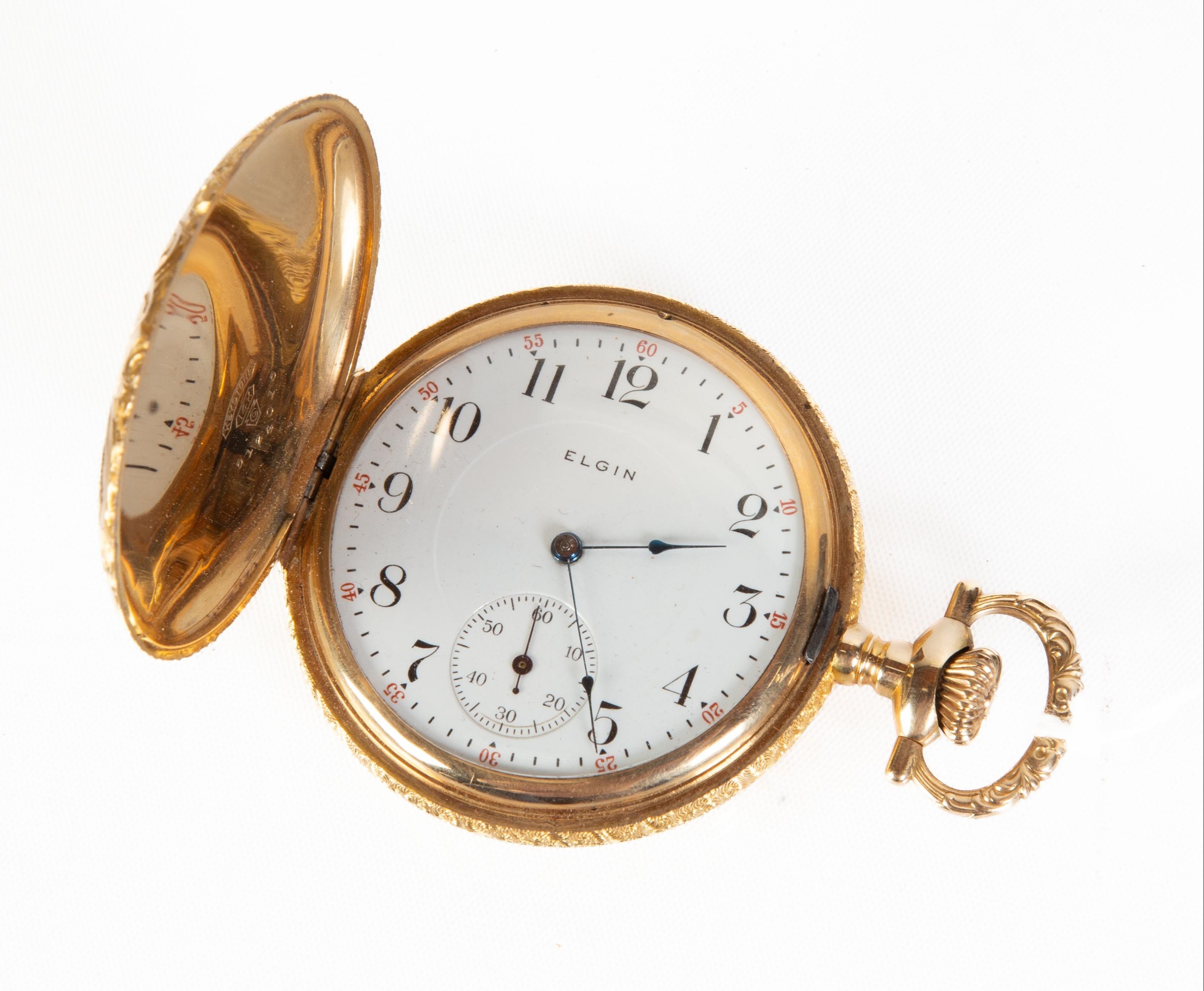 14K GOLD ELGIN POCKET WATCH Circa