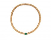 14K GOLD, EMERALD, AND DIAMOND