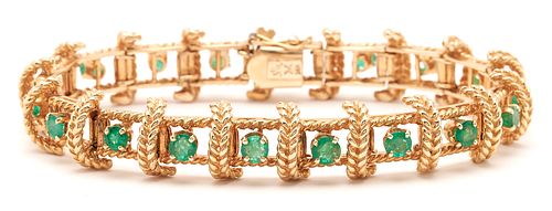 14K GOLD & EMERALD DESIGNER