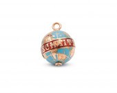 14K GOLD, ENAMEL, AND DIAMOND
