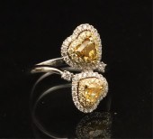 14K GOLD FANCY COLOR DIAMOND R