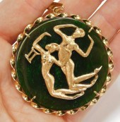 14K GOLD GEMINI ASTROLOGICAL P
