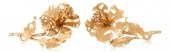 14K GOLD HIBISCUS FLORAL CLIP