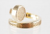 14K GOLD ITALIAN NAIL RING14k
