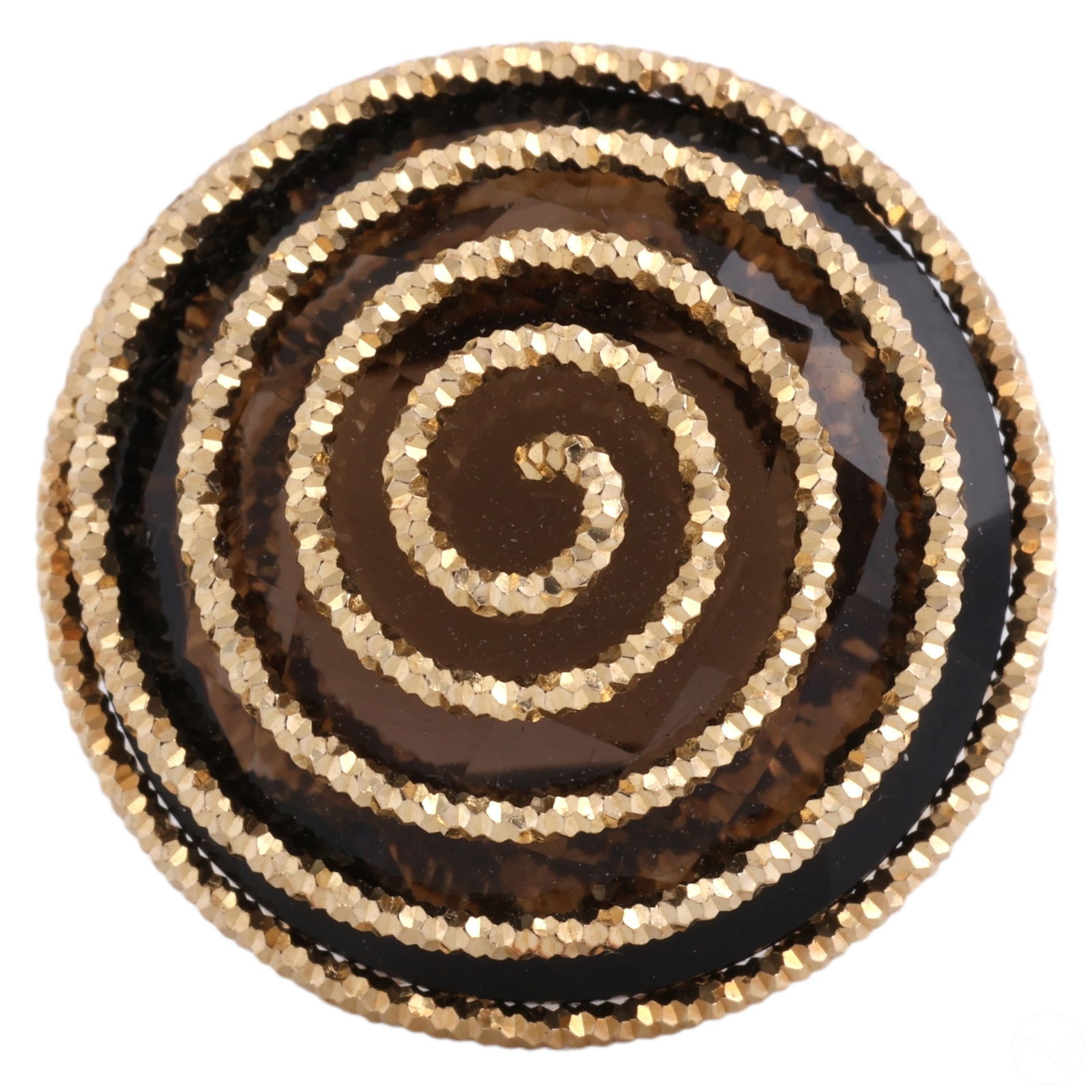 14K GOLD ITALIAN SPIRAL GEMSTONE