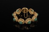 14K GOLD & JADEITE BRACELET &