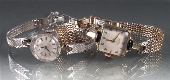 14K gold Lady Elgin watch; together